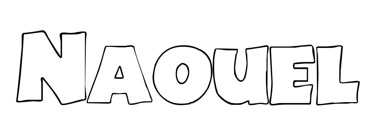 Coloriage Naouel - Prénom à imprimer