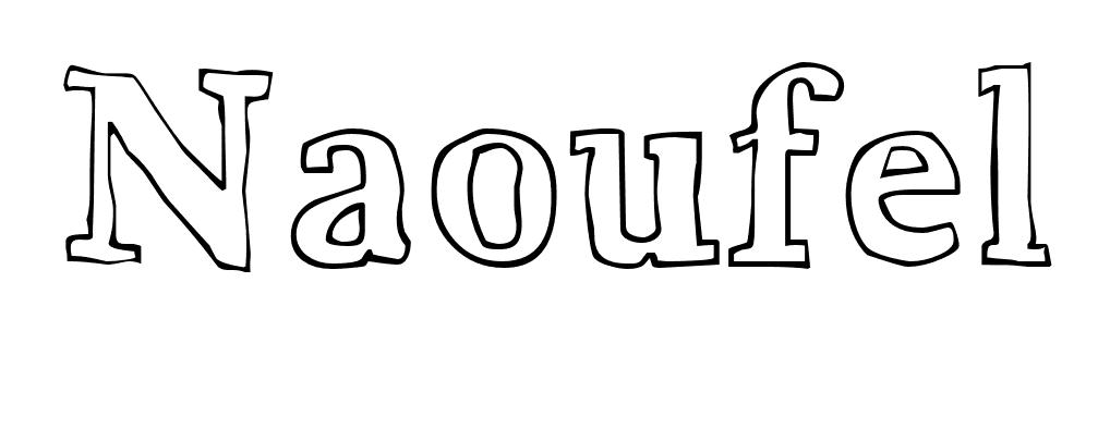 Coloriage Naoufel - Prénom à imprimer