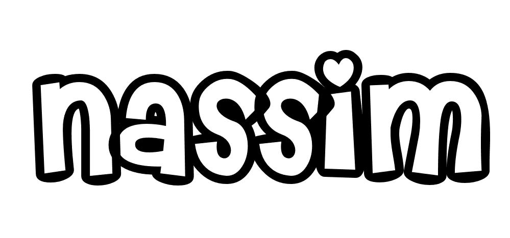 Coloriage Nassim - Prénom à imprimer