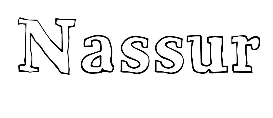 Coloriage Nassur - Prénom à imprimer