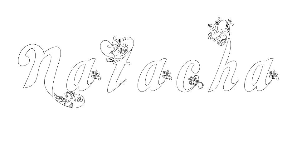 Coloriage Natacha - Prénom à imprimer