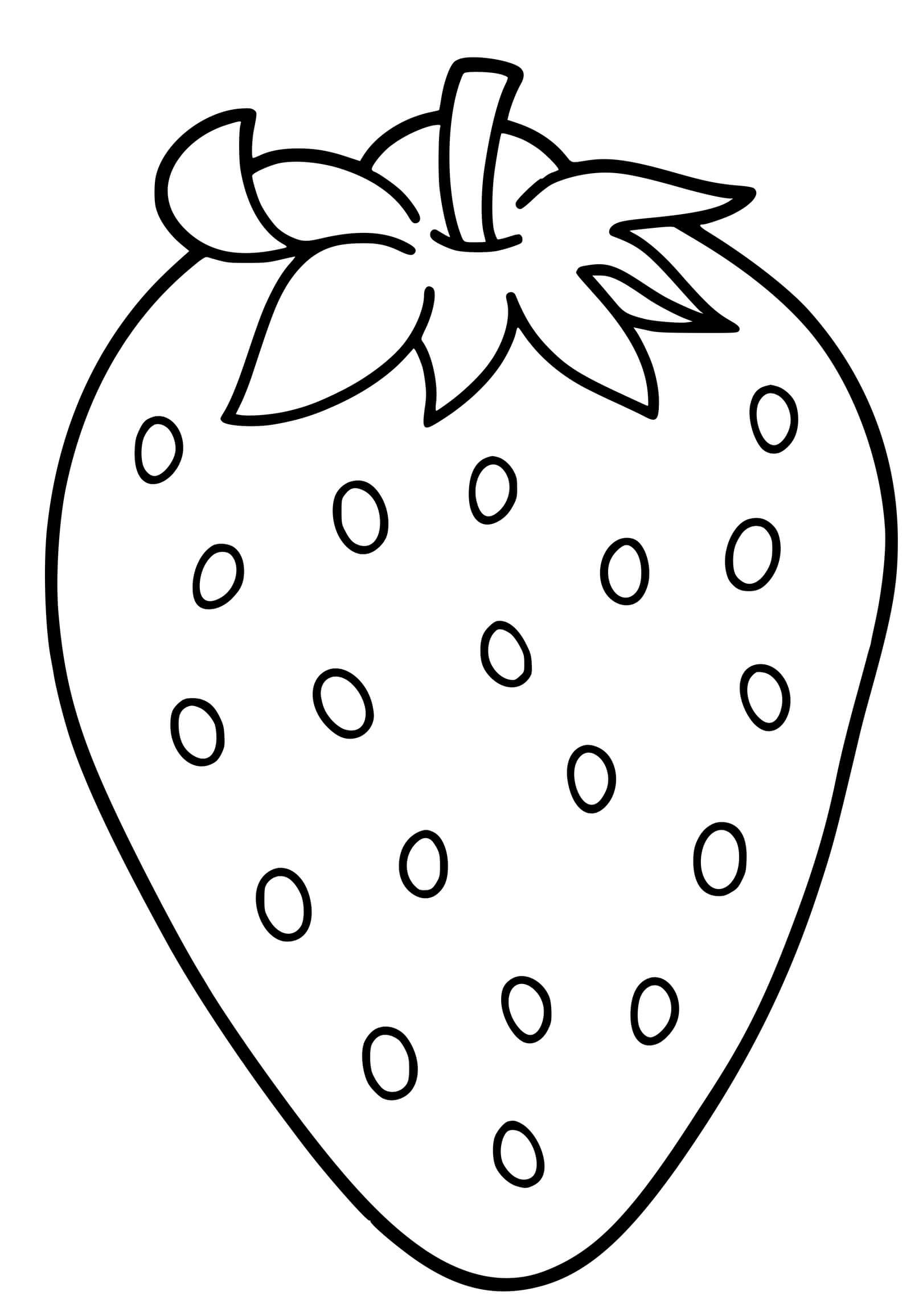 Coloriage Nature Fruits Fraise - Fraise à imprimer