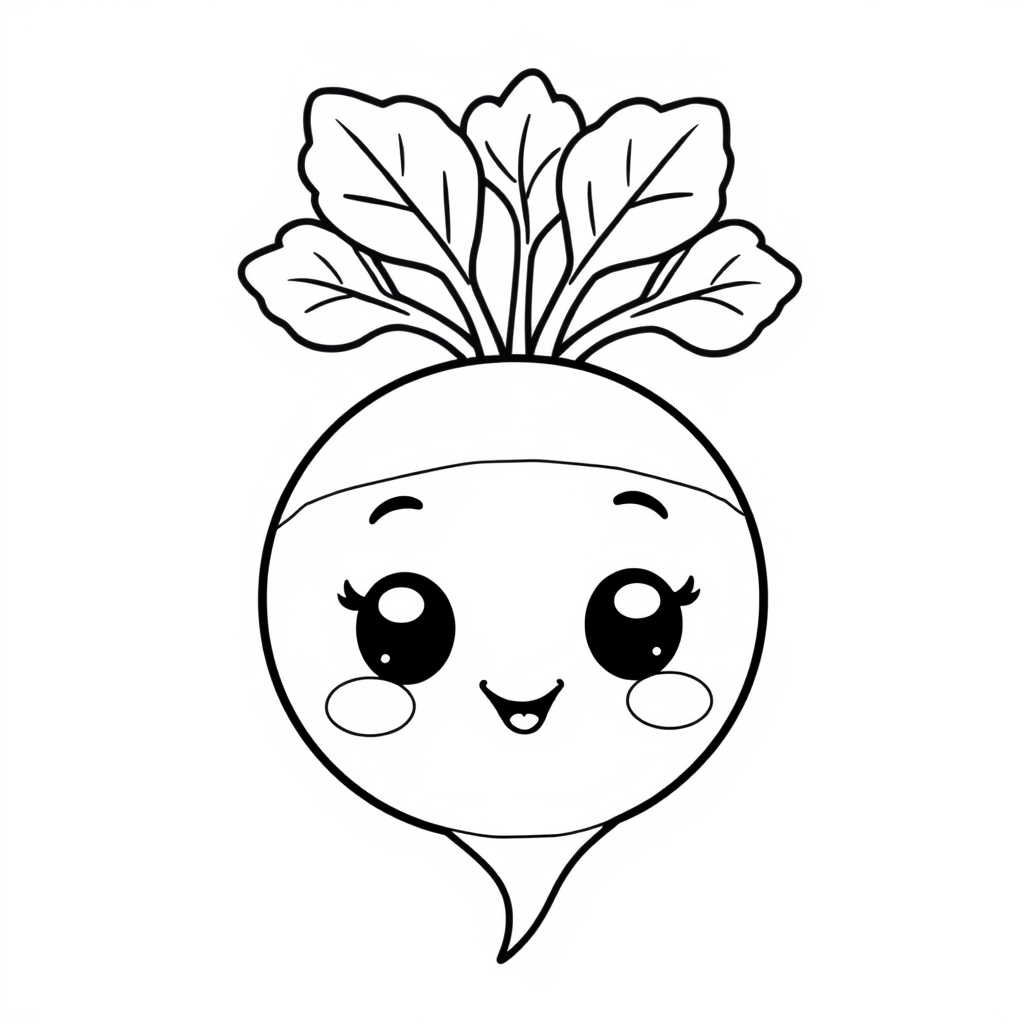 Coloriage Navet Maternelle Légumes - Legumes à imprimer