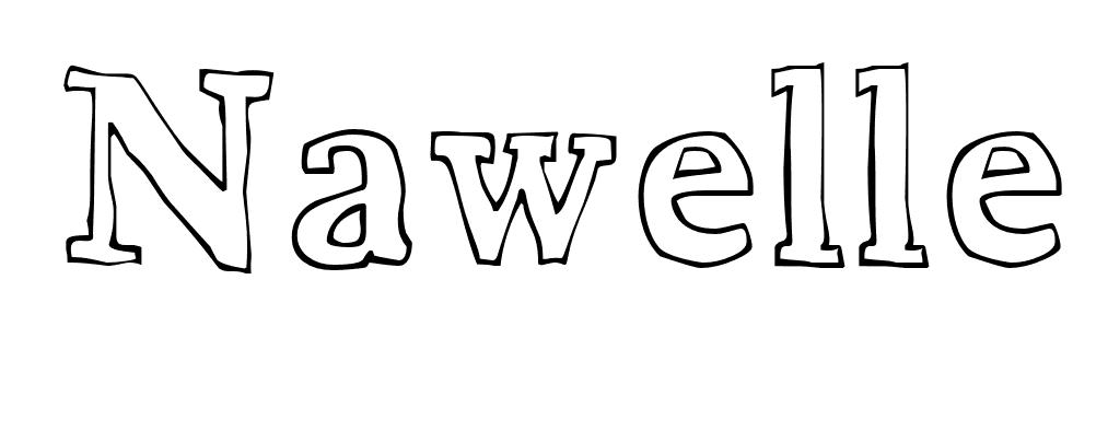 Coloriage Nawelle - Prénom à imprimer