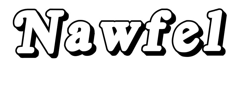 Coloriage Nawfel - Prénom à imprimer