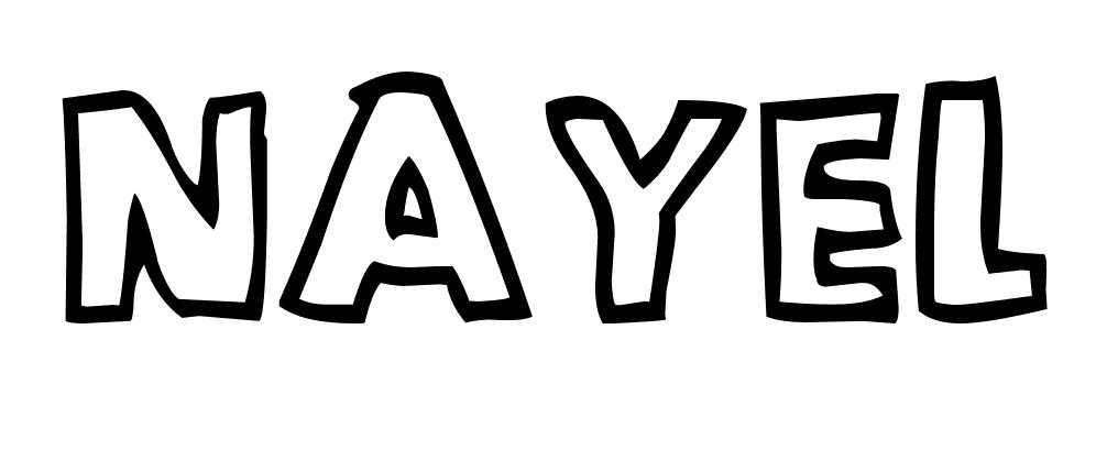 Coloriage Nayel - Prénom à imprimer
