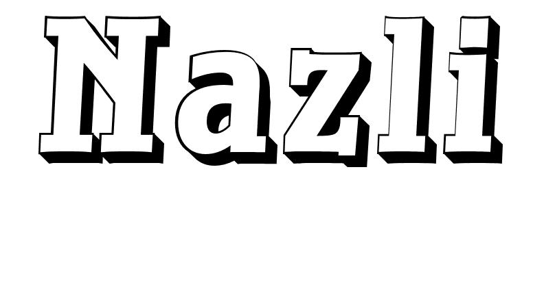 Coloriage Nazli - Prénom à imprimer