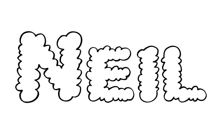 Coloriage Neil - Prénom à imprimer