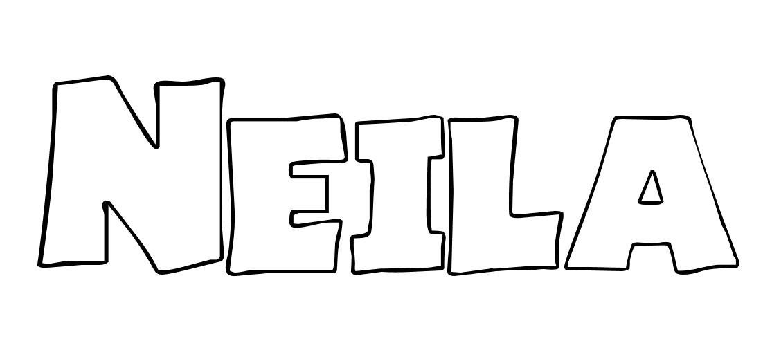 Coloriage Neila - Prénom à imprimer