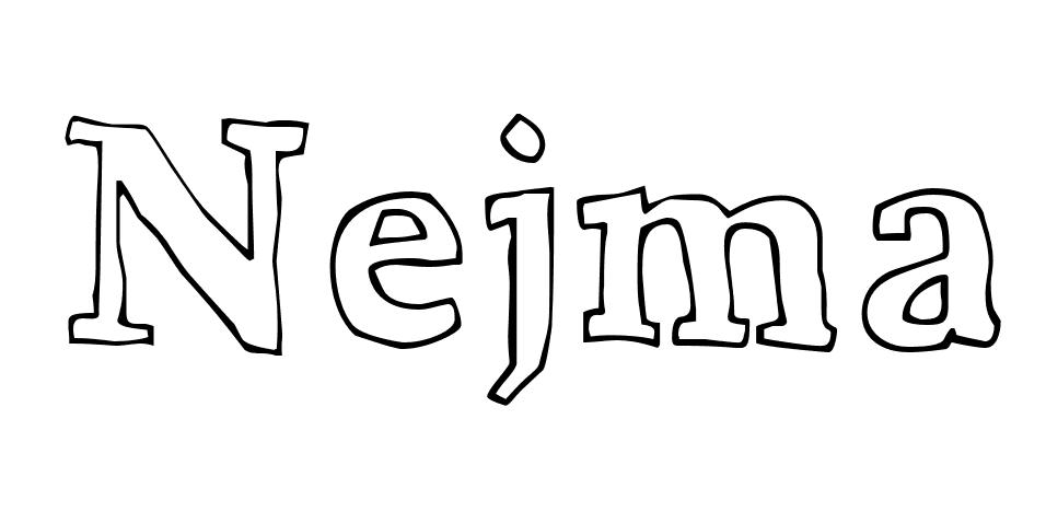 Coloriage Nejma - Prénom à imprimer