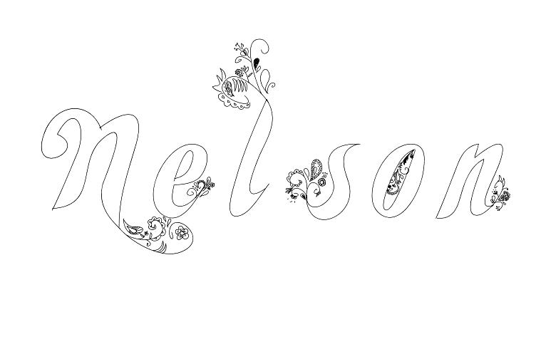 Coloriage Nelson - Prénom à imprimer