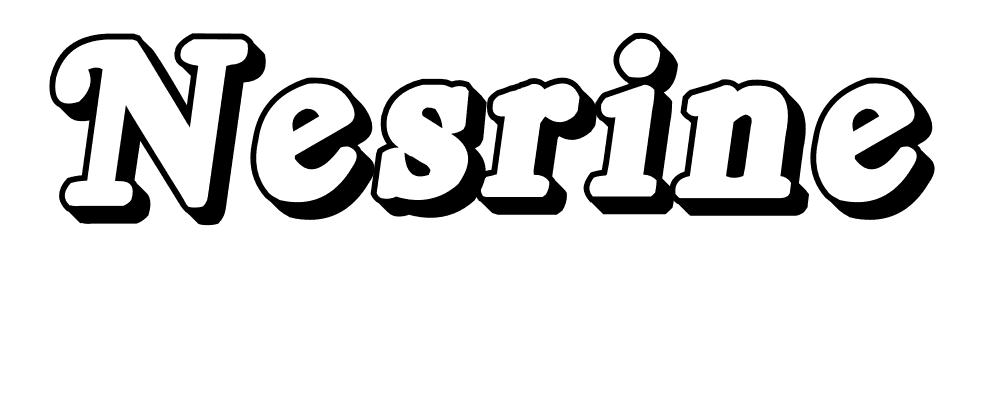 Coloriage Nesrine - Prénom à imprimer