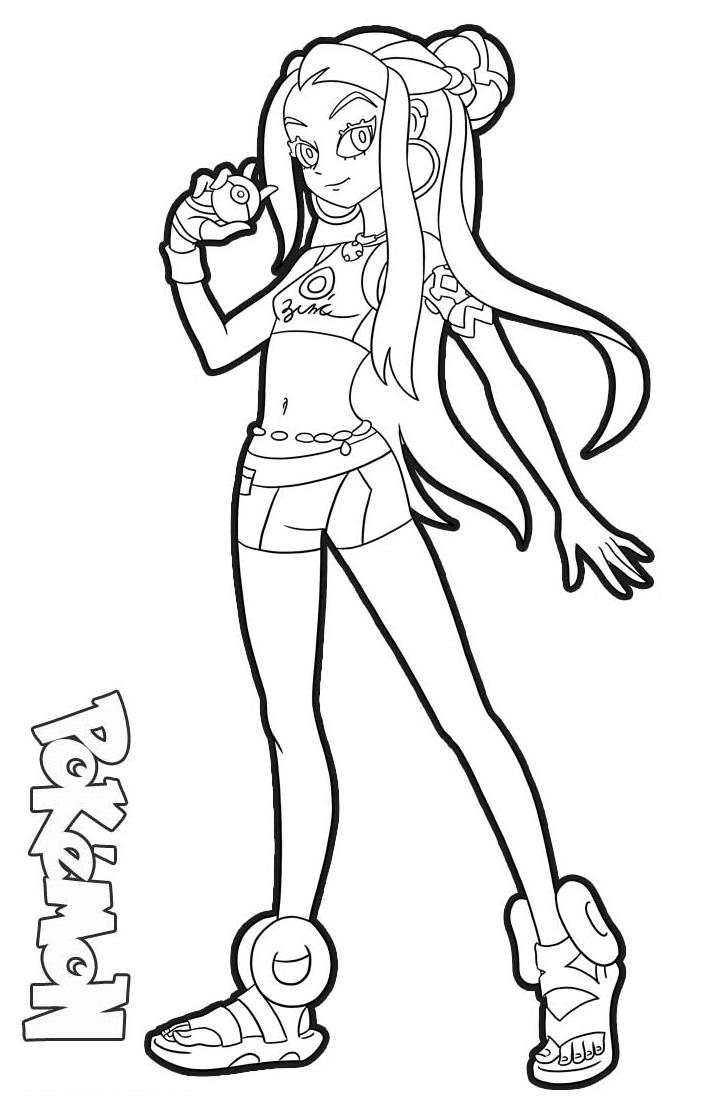 Coloriage Nessa Pokemon Sword And Shield - Pokémon à imprimer