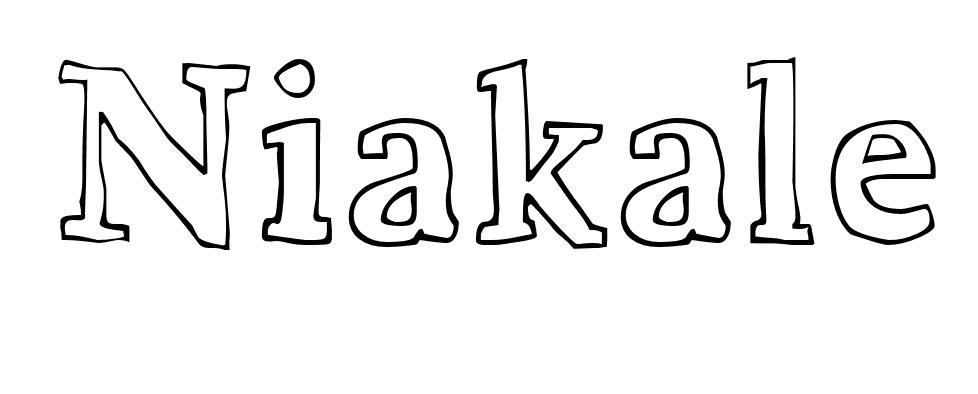 Coloriage Niakale - Prénom à imprimer