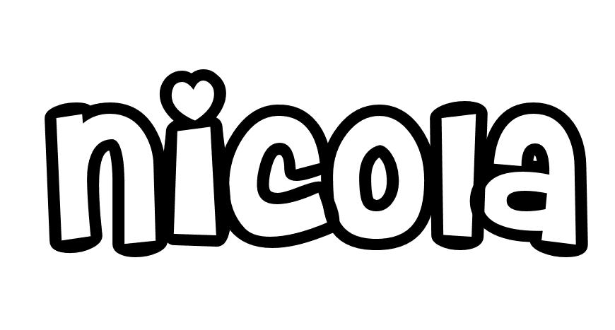 Coloriage Nicola - Prénom à imprimer
