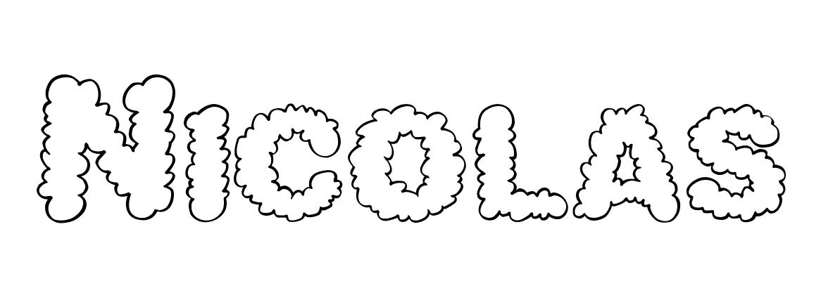 Coloriage Nicolas - Prénom à imprimer