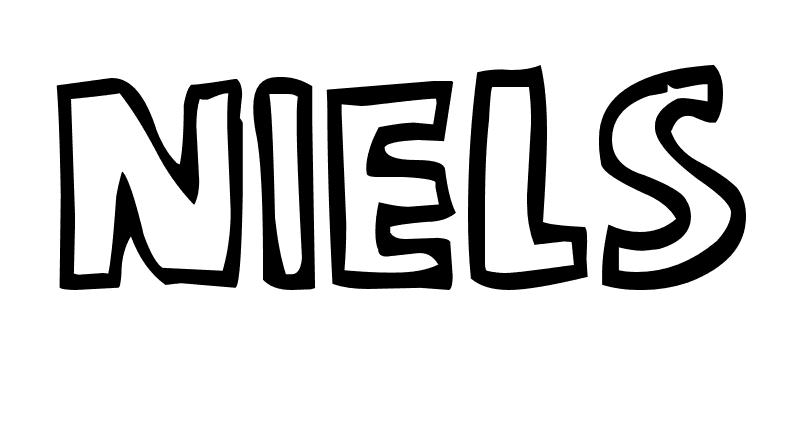 Coloriage Niels - Prénom à imprimer