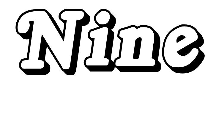 Coloriage Nine - Prénom à imprimer