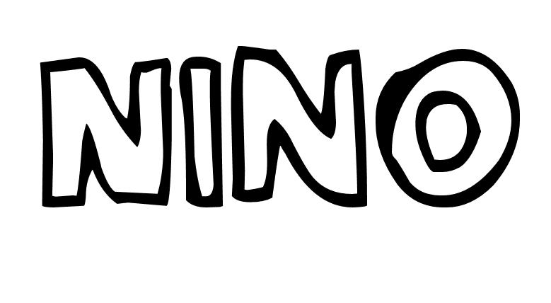 Coloriage Nino - Prénom à imprimer