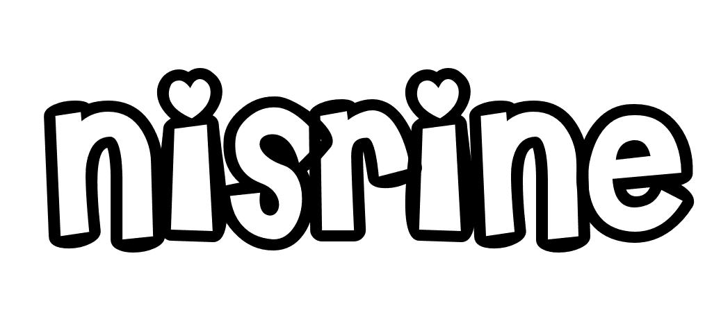Coloriage Nisrine - Prénom à imprimer