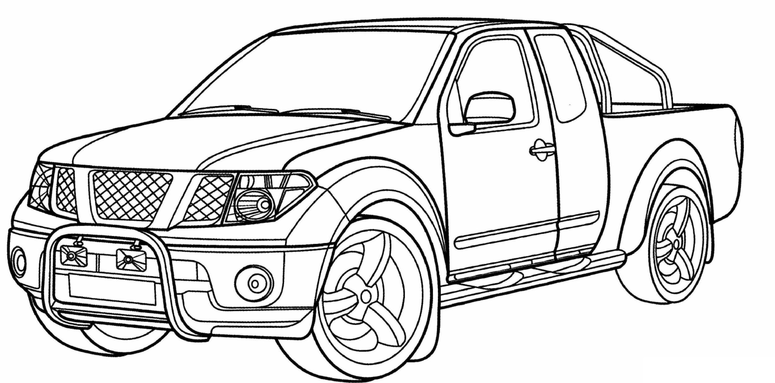 Coloriage Nissan Navara Voiture 4x4 - 4x4 à imprimer
