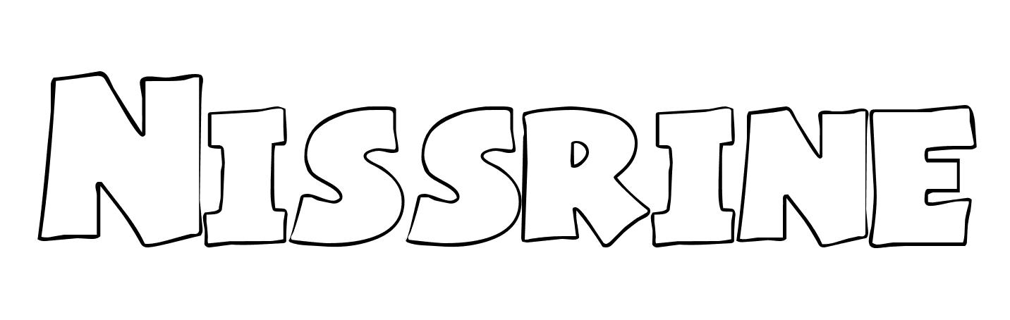 Coloriage Nissrine - Prénom à imprimer