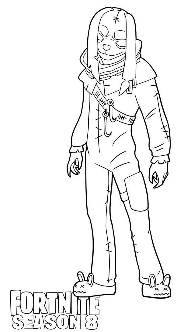Coloriage Nitehare skin Fortnite saison 8 - Fortnite à imprimer