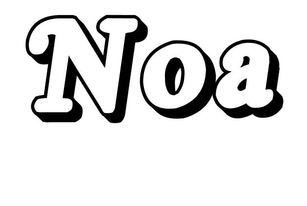 Coloriage Noa - Prénom à imprimer