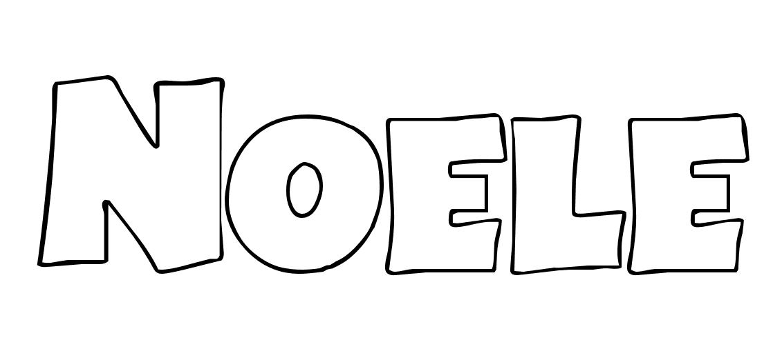 Coloriage Noele - Prénom à imprimer