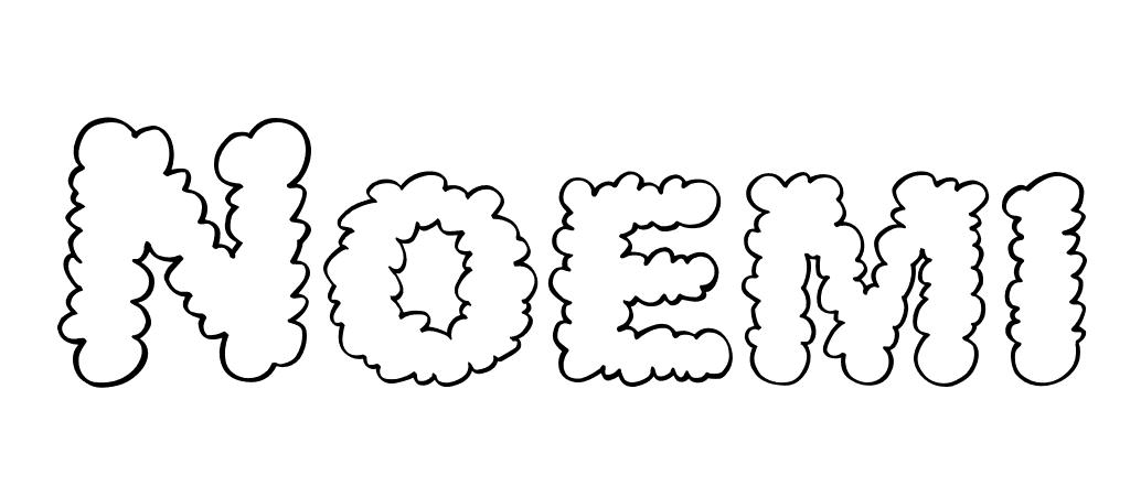 Coloriage Noemi - Prénom à imprimer