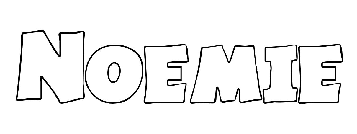 Coloriage Noemie - Prénom à imprimer