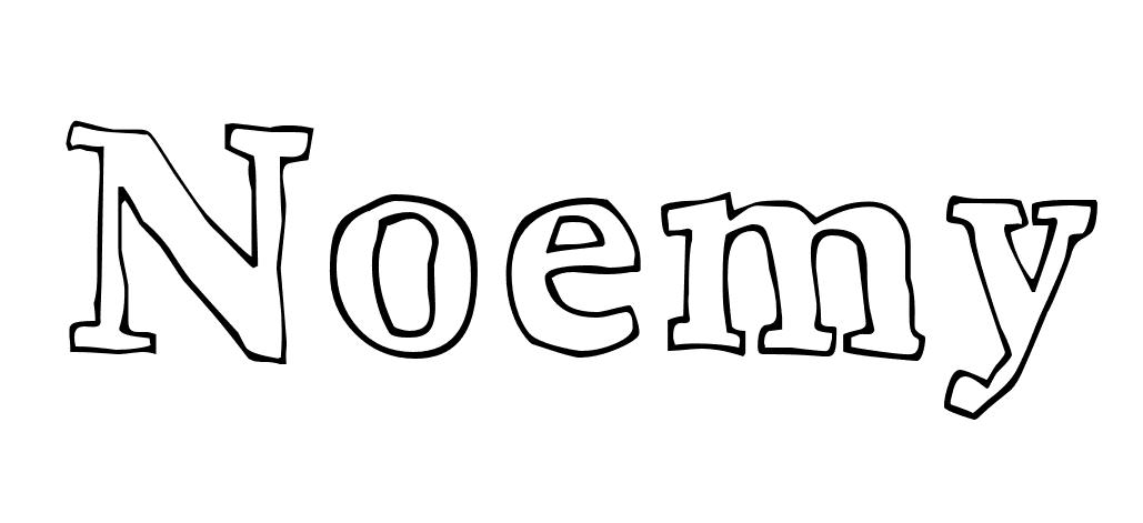 Coloriage Noemy - Prénom à imprimer