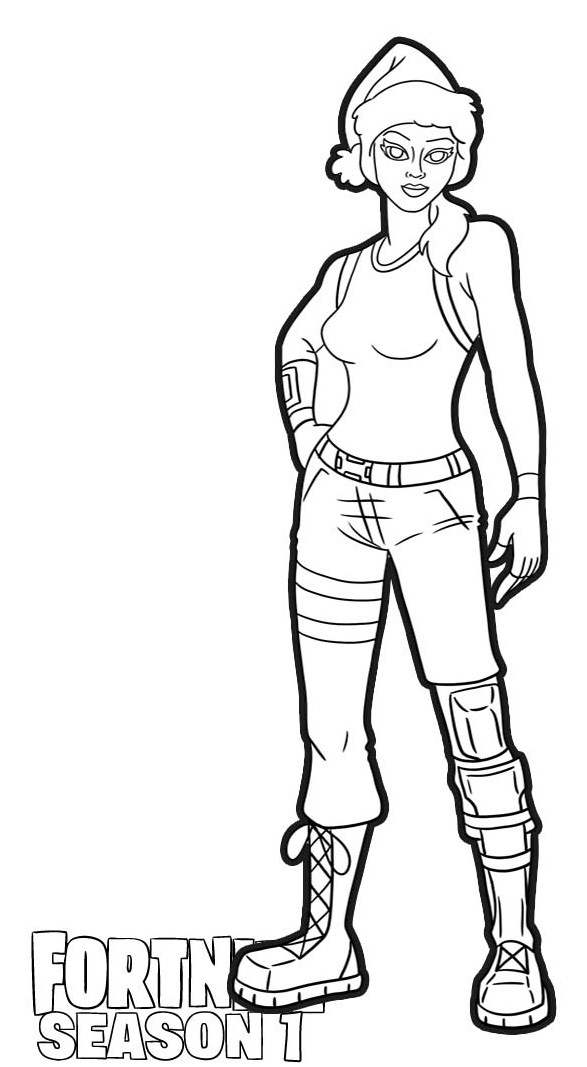 Coloriage Nog Ops skin festif Fortnite saison 1 - Fortnite à imprimer