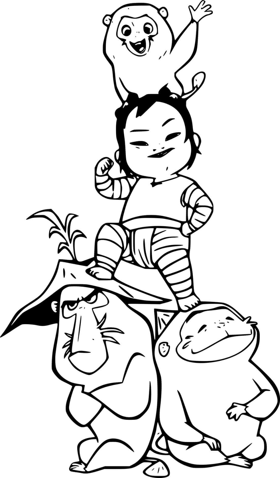 Coloriage Noi And Ongis - Raya et le Dernier Dragon à imprimer