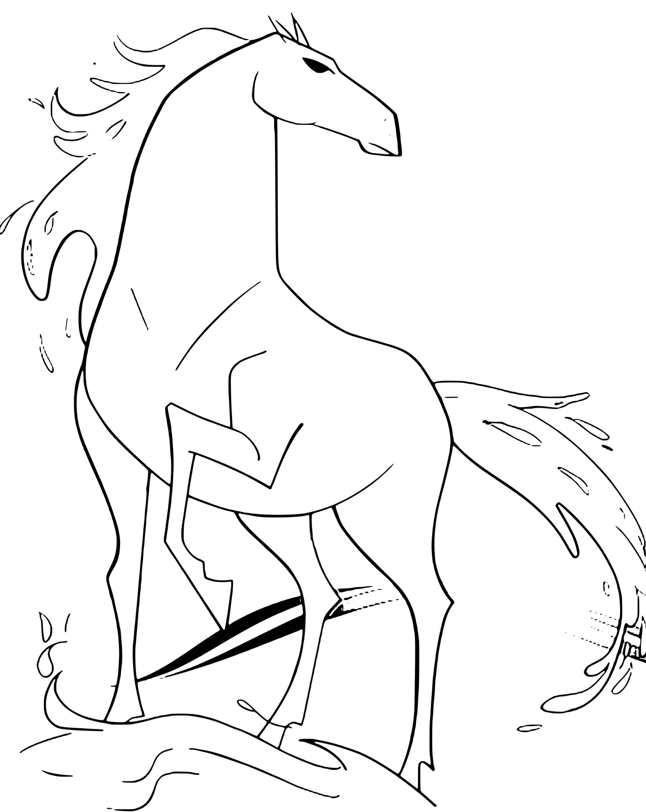 Coloriage Nokk Cheval Reine Des Neiges 2 Disney - La Reine des neiges 2 à imprimer
