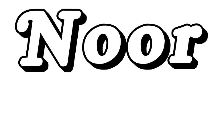 Coloriage Noor - Prénom à imprimer