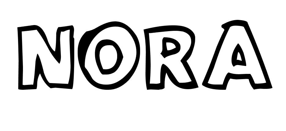 Coloriage Nora - Prénom à imprimer