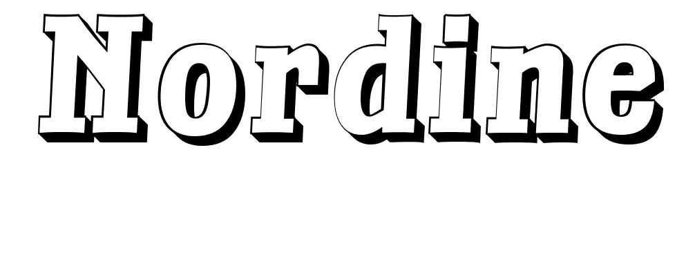 Coloriage Nordine - Prénom à imprimer
