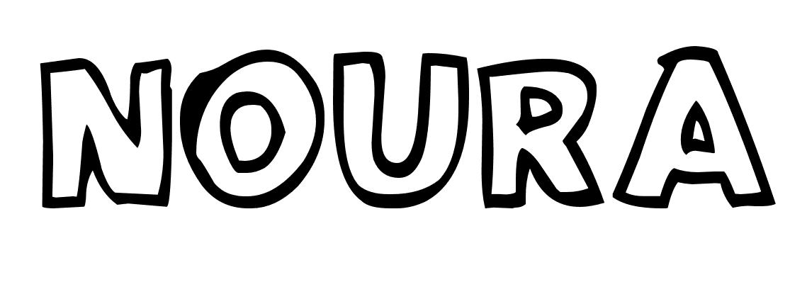 Coloriage Noura - Prénom à imprimer