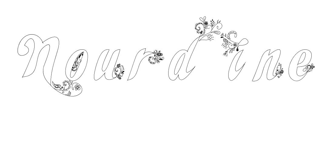 Coloriage Nourdine - Prénom à imprimer