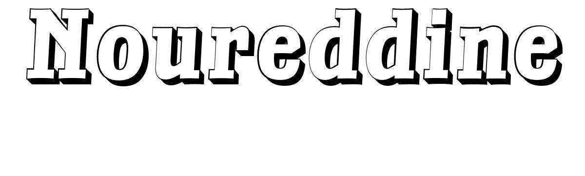 Coloriage Noureddine - Prénom à imprimer