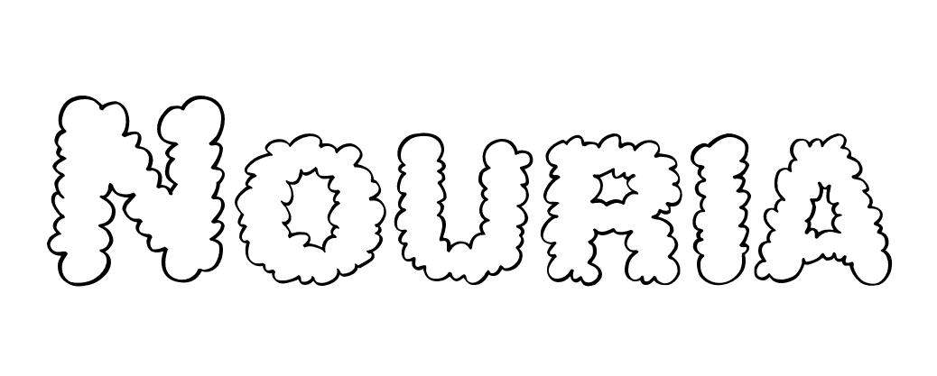 Coloriage Nouria - Prénom à imprimer