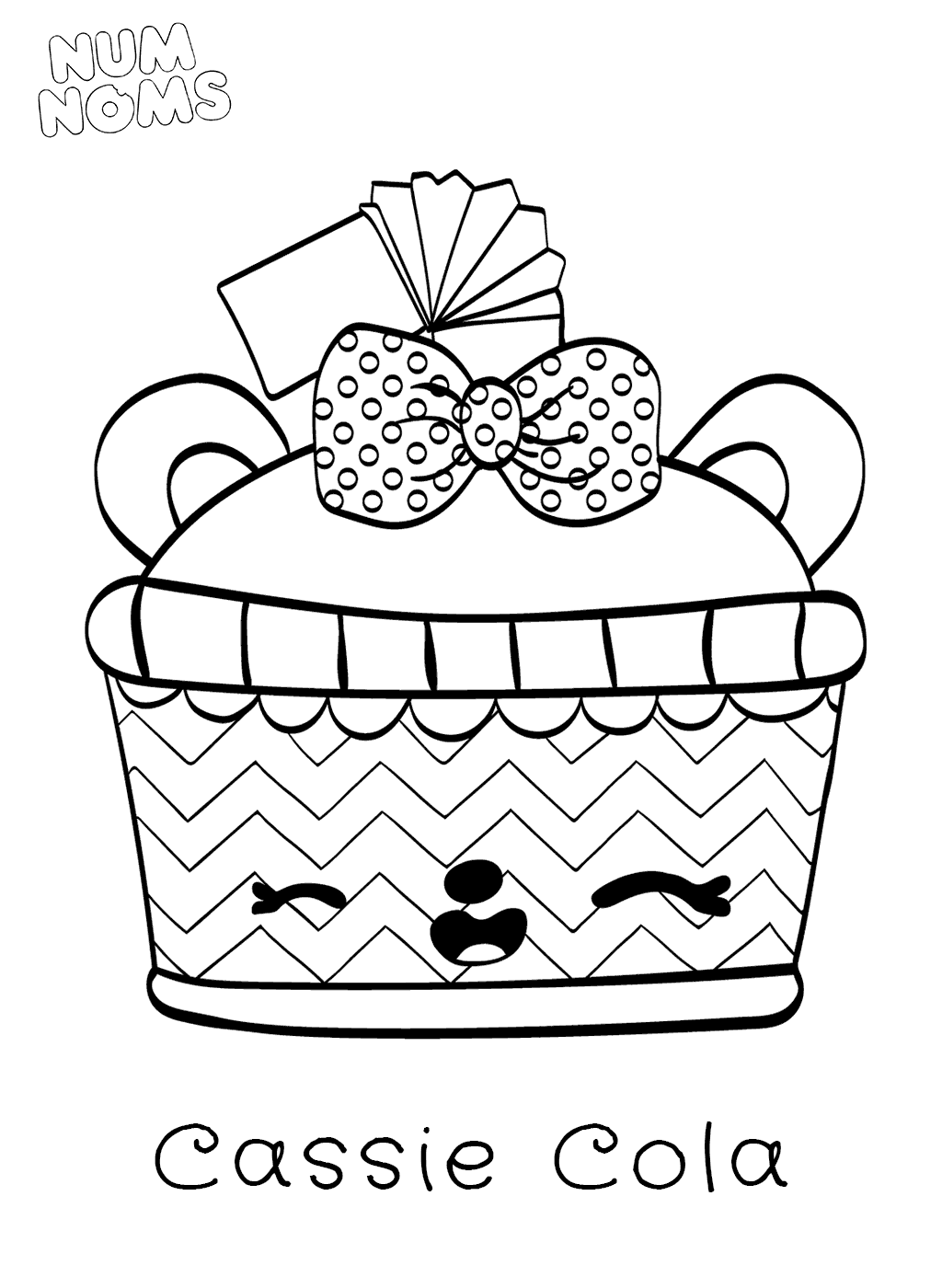 Coloriage Num Noms Colouring Page Cassie Cola - Num noms à imprimer