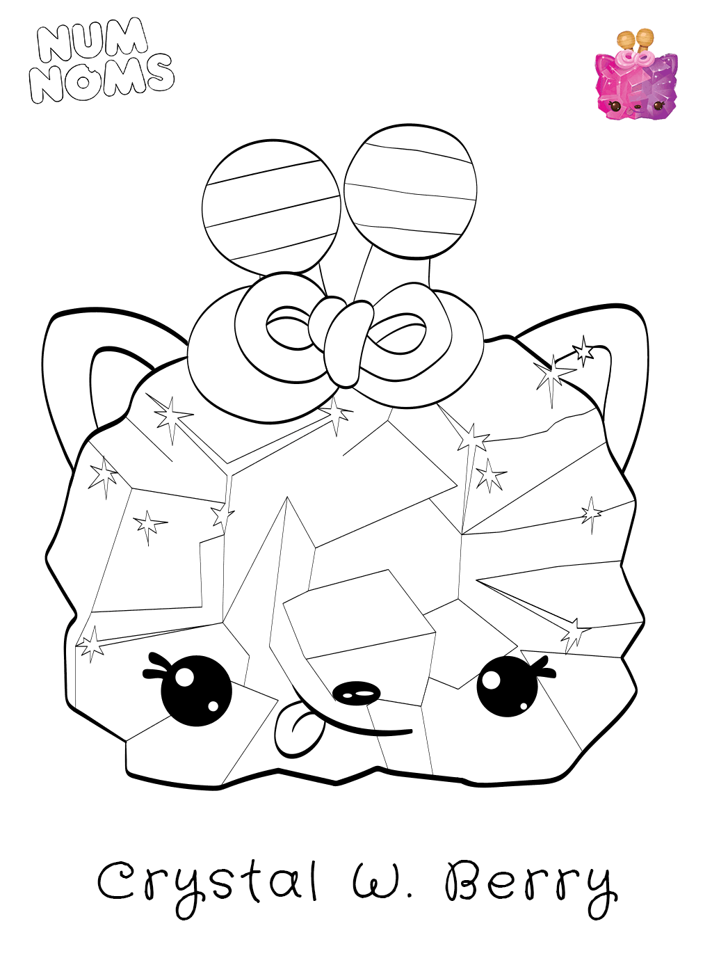 Coloriage Num Noms Crystal Wildberry Candy - Num noms à imprimer