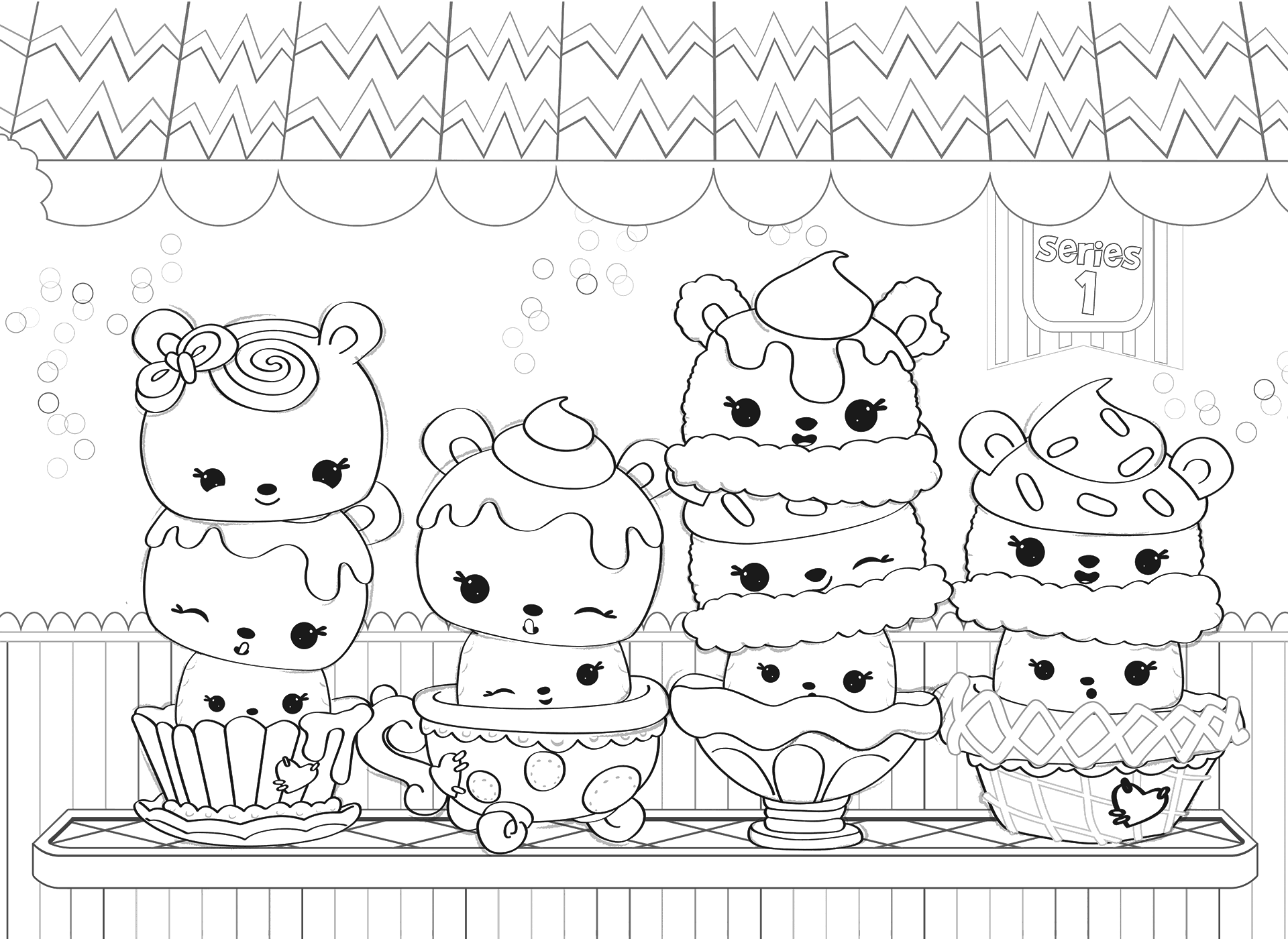 Coloriage Num Noms mignons série jouets - Num noms à imprimer