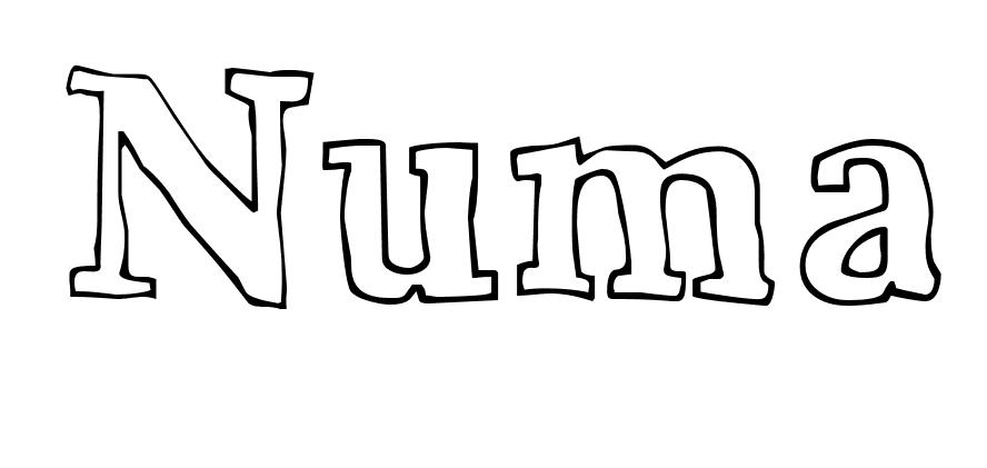 Coloriage Numa - Prénom à imprimer
