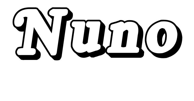Coloriage Nuno - Prénom à imprimer