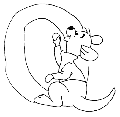 Coloriage O Petit Gourou - Alphabet à imprimer