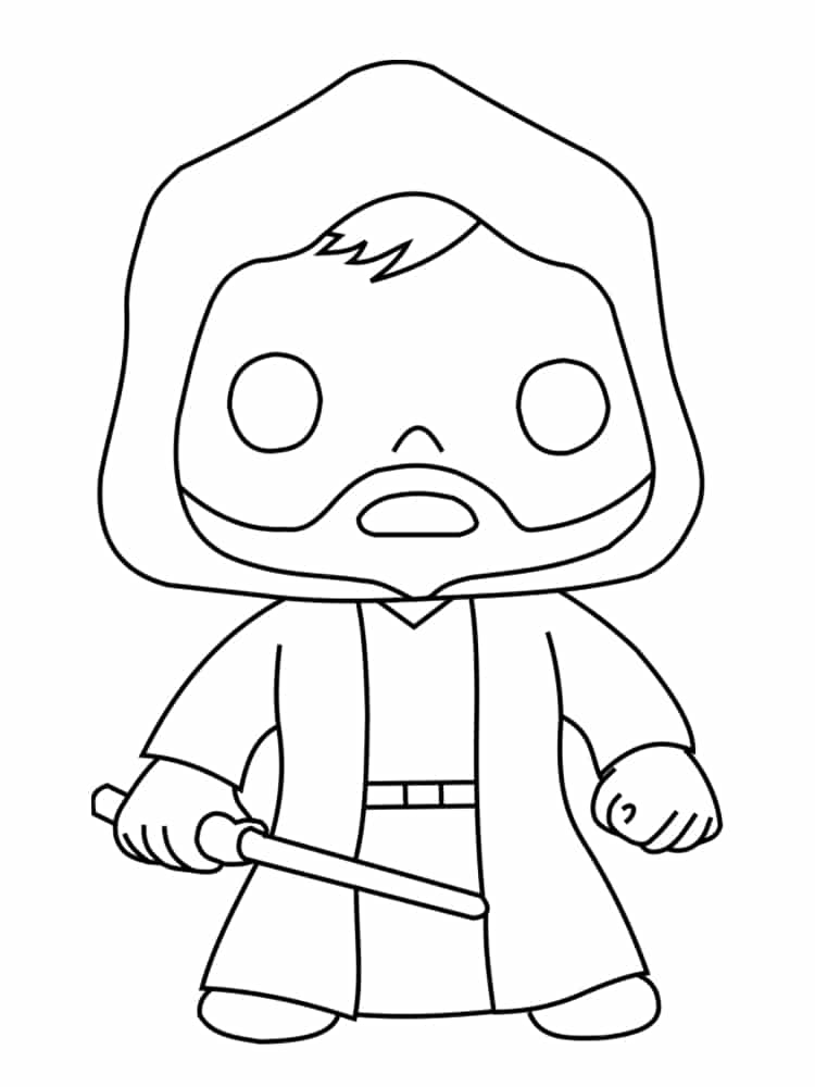 Coloriage Obi Wan Kenobi - Star wars à imprimer