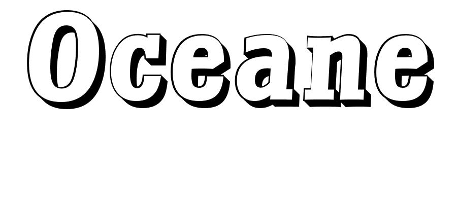 Coloriage Oceane - Prénom à imprimer